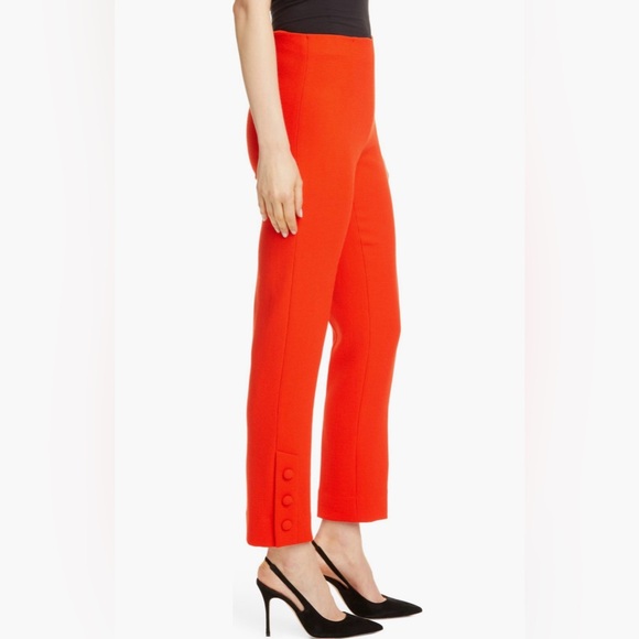 Lela Rose | Button Cuff Pants in Scarlet - Picture 3 of 12